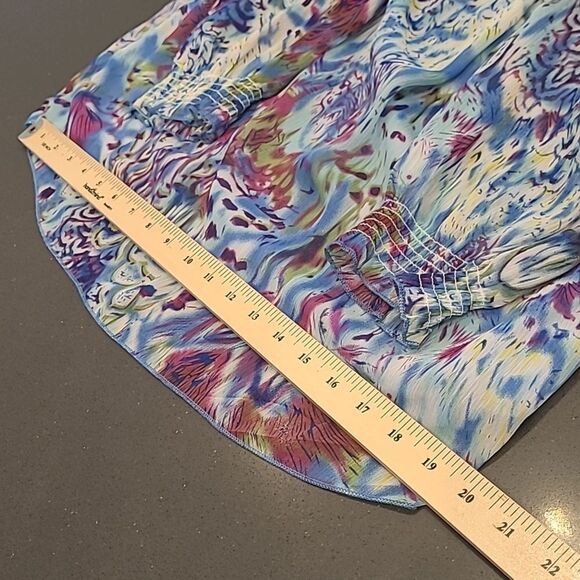 KAK TUS sz XL colorful embellished neckline tunic top - Picture 7 of 10